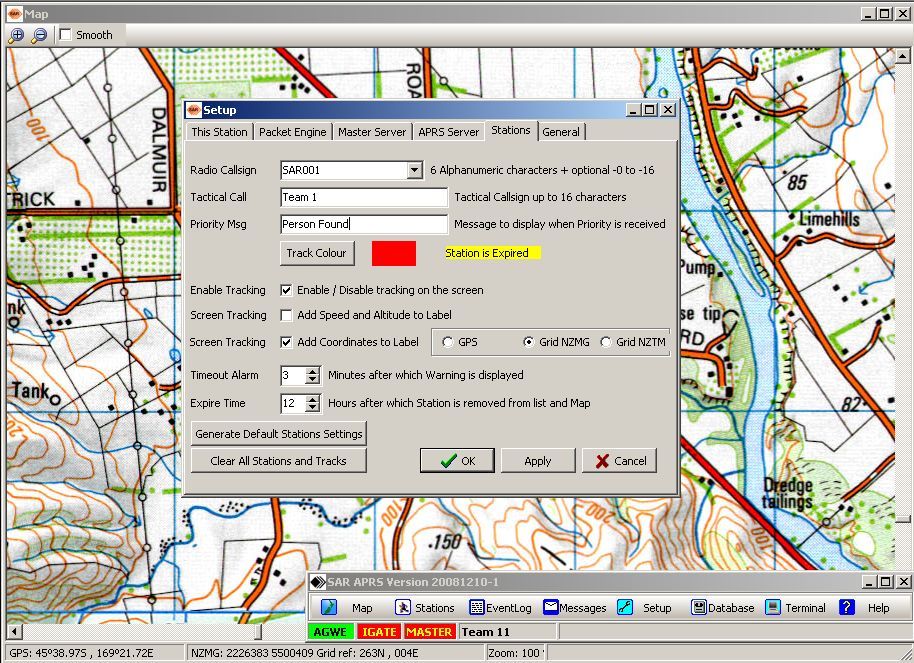 SARTracker screen capture